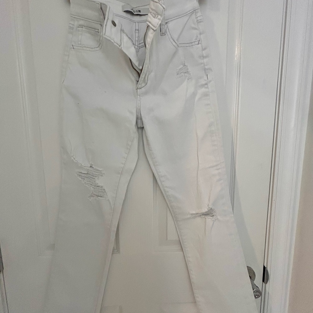 Joe's Jeans Women's Skinny Distressed White Jeans